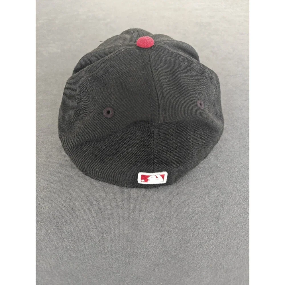 New Era Washington Nationals 59FIFTY Fitted Hat 7 5/8 Black Red MLB Baseball Cap